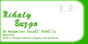 mihaly buzgo business card