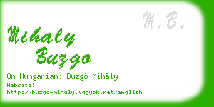 mihaly buzgo business card
